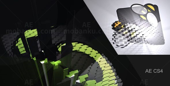 三维标志动态演绎AE模板