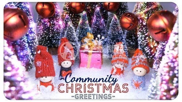 社区圣诞祝福展示AE模板