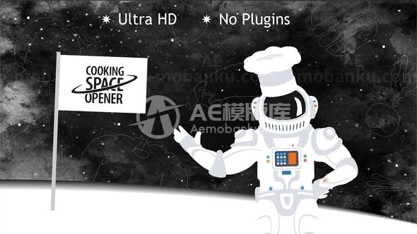 烹饪空间动画演绎AE模板