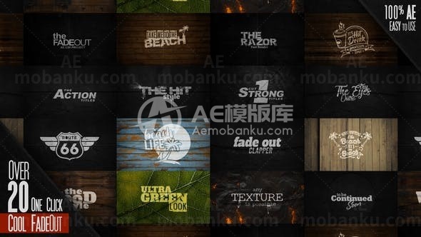 酷炫标题淡出组合演绎AE模板