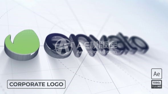 企业标志动态演绎AE模板