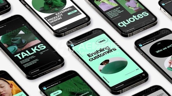 公司手机应用程序动态演绎AE模板