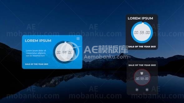 计数器计时器工具展示AE模板