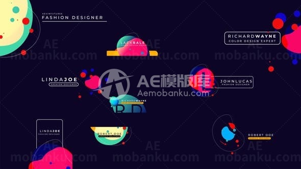 卡通风格图标动态演绎AE模板