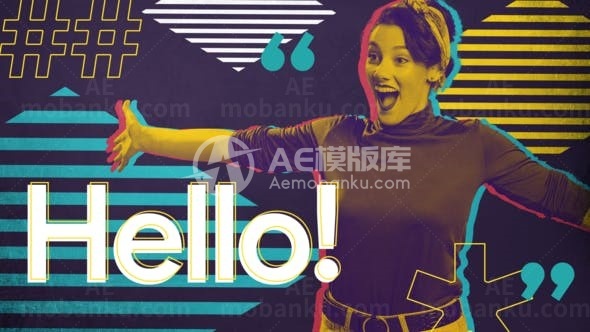 创意Youtube简介图片标题展示AE模板