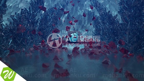 黑暗的水晶宫标志演绎AE模板