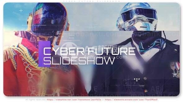 网络未来幻灯片展示AE模板