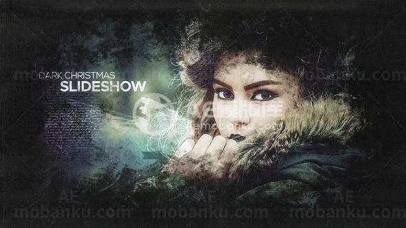 黑暗圣诞幻灯片展示AE模板