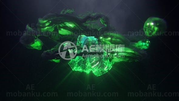 黑暗幽灵标志演绎AE模板