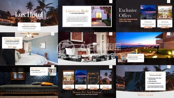 德鲁克斯豪华酒店展示AE模板