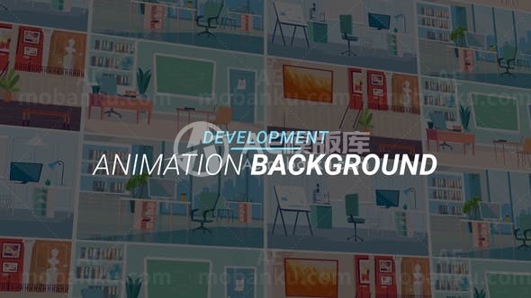 开发动画背景MG动画AE模板