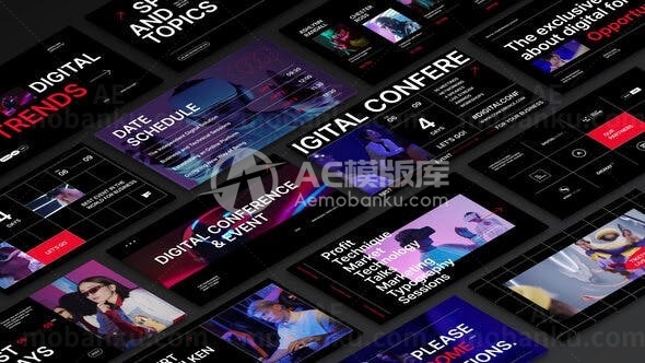 数字活动宣传片展示AE模板