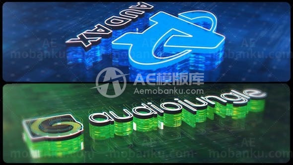 数字挤压标识演绎AE模板