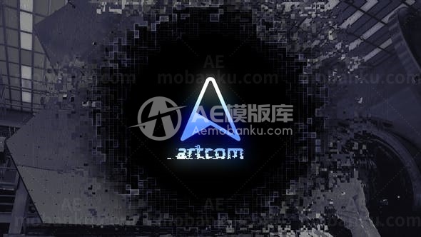 数字故障标志演绎AE模板