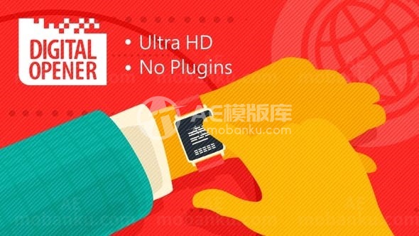 卡通风格数字设备动态演绎AE模板