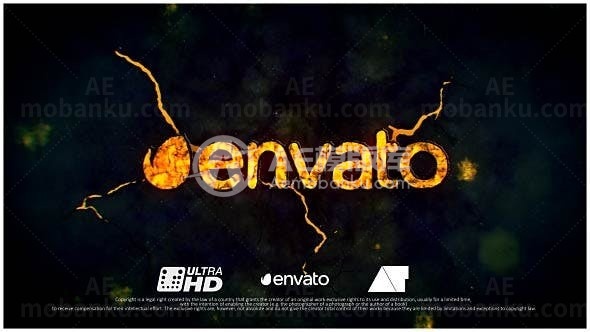 裂缝标志动态演绎AE模板