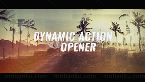 强节奏感动态动作演绎AE模板