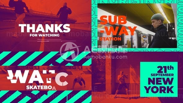 体育运动图片视频展示AE模板