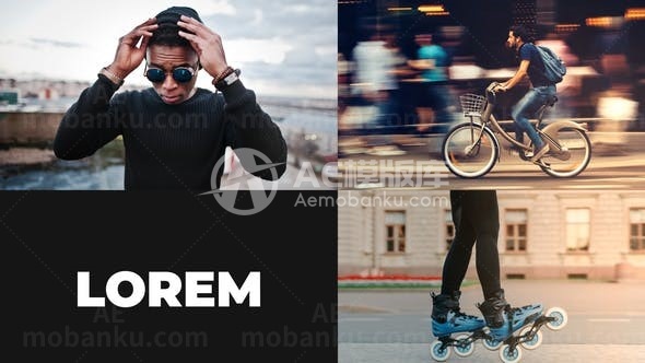 动态时尚图片视频展示AE模板