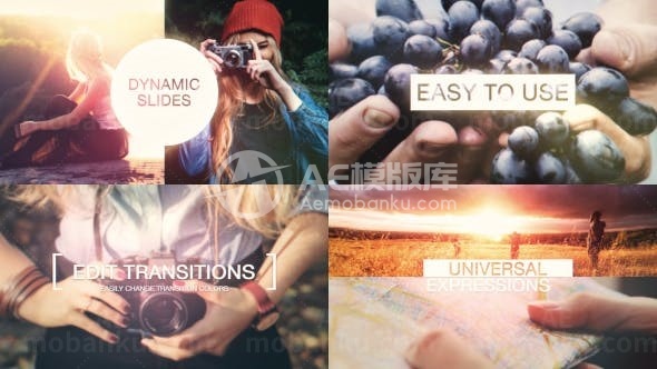 动态时尚幻灯片展示AE模板