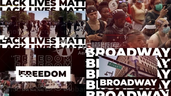 动态时尚幻灯片展示AE模板