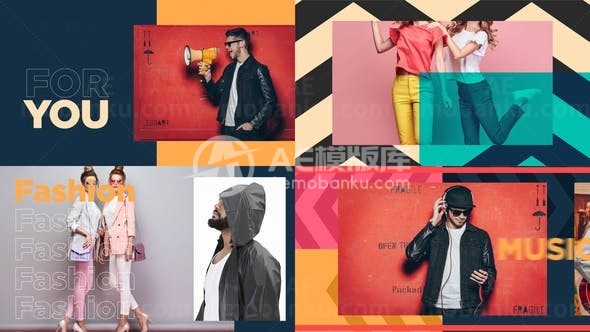 动态时尚幻灯片展示AE模板