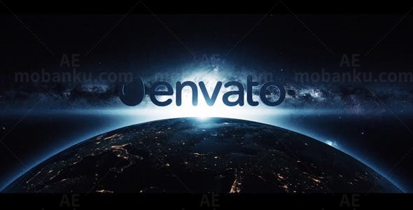 地球标志动态演绎AE模板