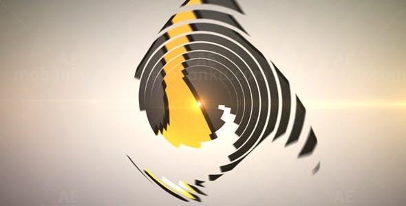 标志旋转展示演绎AE模板