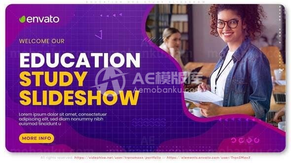 教育和研究幻灯片展示AE模板