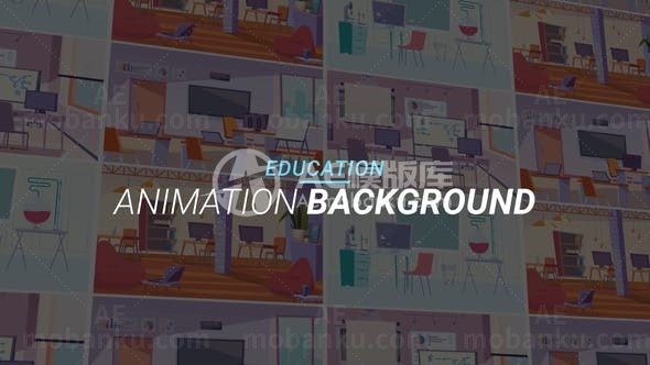 教育动画背景MG动画AE模板