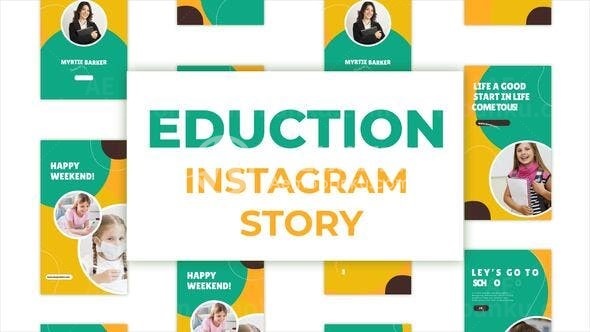 教育Instagram多屏展示AE模板