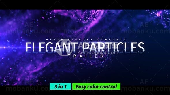 粒子标题动态演绎AE模板