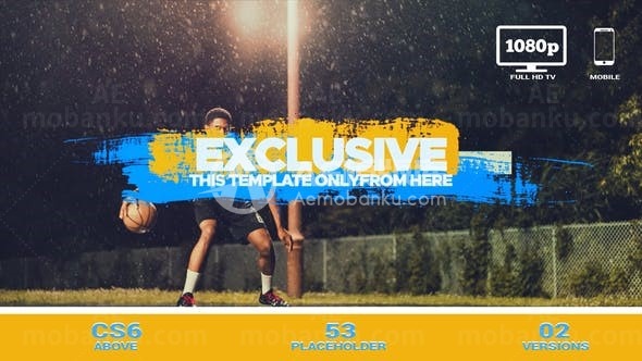 体育运动宣传片演绎AE模板