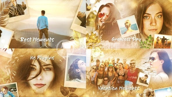 优雅的素描幻灯片展示AE模板