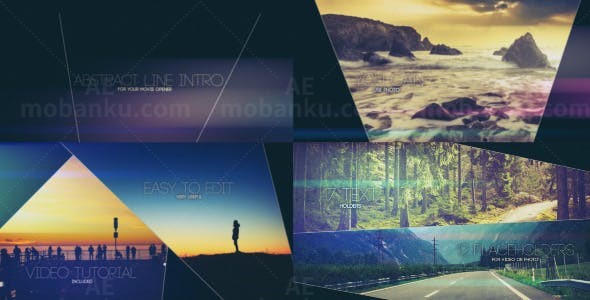 优雅的幻灯片展示AE模板