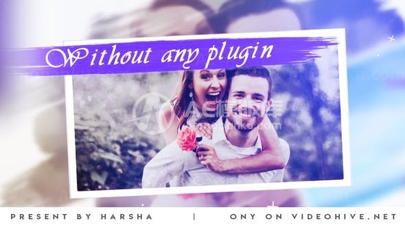 优雅的幻灯片展示AE模板