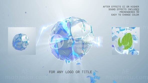 能量球标志展示演绎AE模板