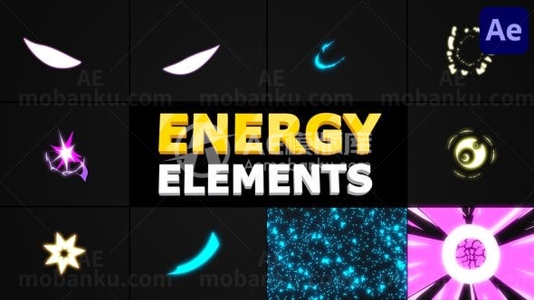 卡通风格能力元素演绎AE模板