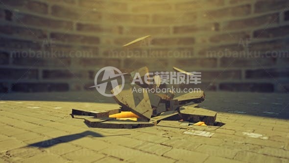 地面破碎标志演绎AE模板