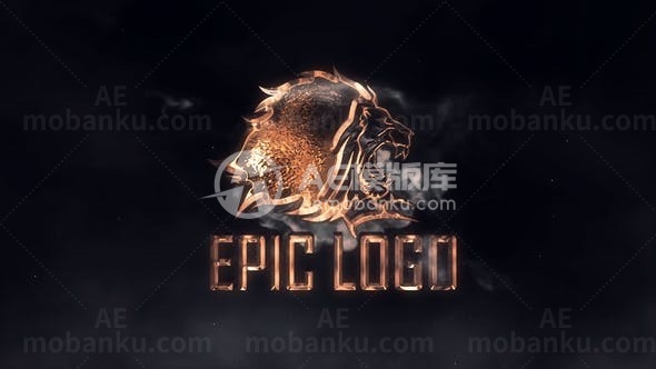 火焰金属徽标动态演绎AE模板