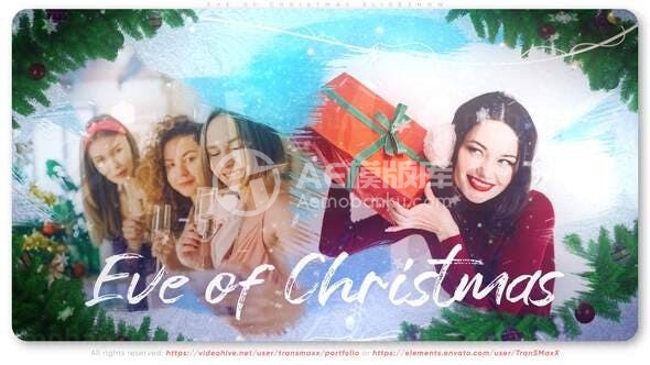 圣诞前夜幻灯片展示AE模板