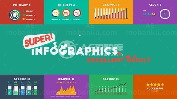 公司信息图表动态展示AE模板