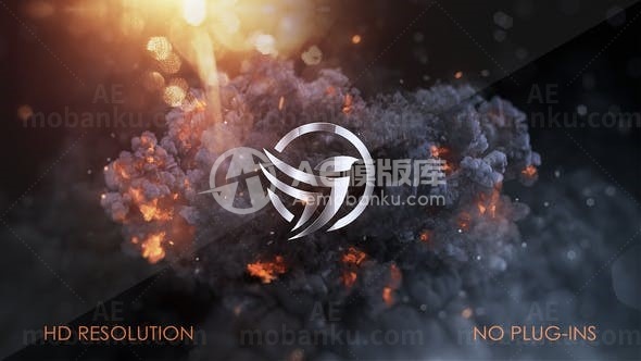 爆炸转场标题演绎AE模板