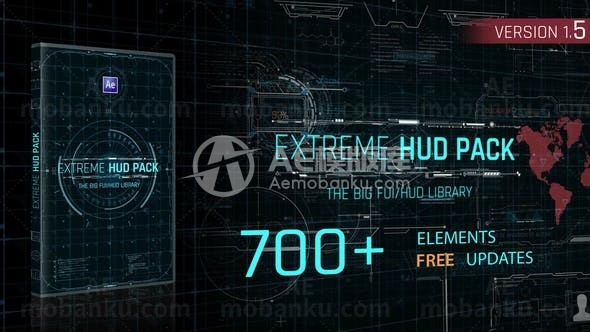 高科技显示背景展示AE模板