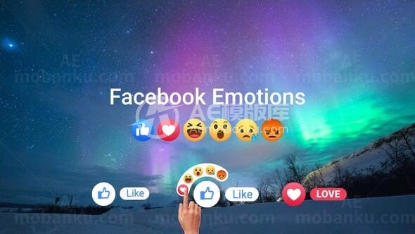 表情符号标题展示AE模板