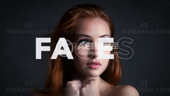 人脸图片视频展示AE模板