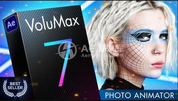 AE模板-风景人像图片转3D效果摄像机推拉旋转景深动画 VoluMax Pro V7