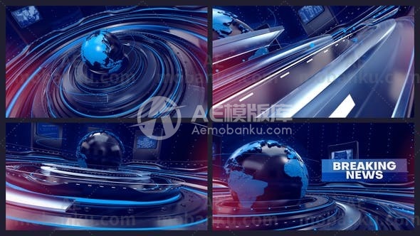 突发新闻电视栏目包装AE模板