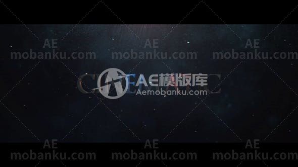 史诗级电影预告片金属标题演绎AE模板