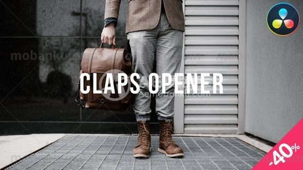 拍手活力城市图片视频揭幕展示AE模板